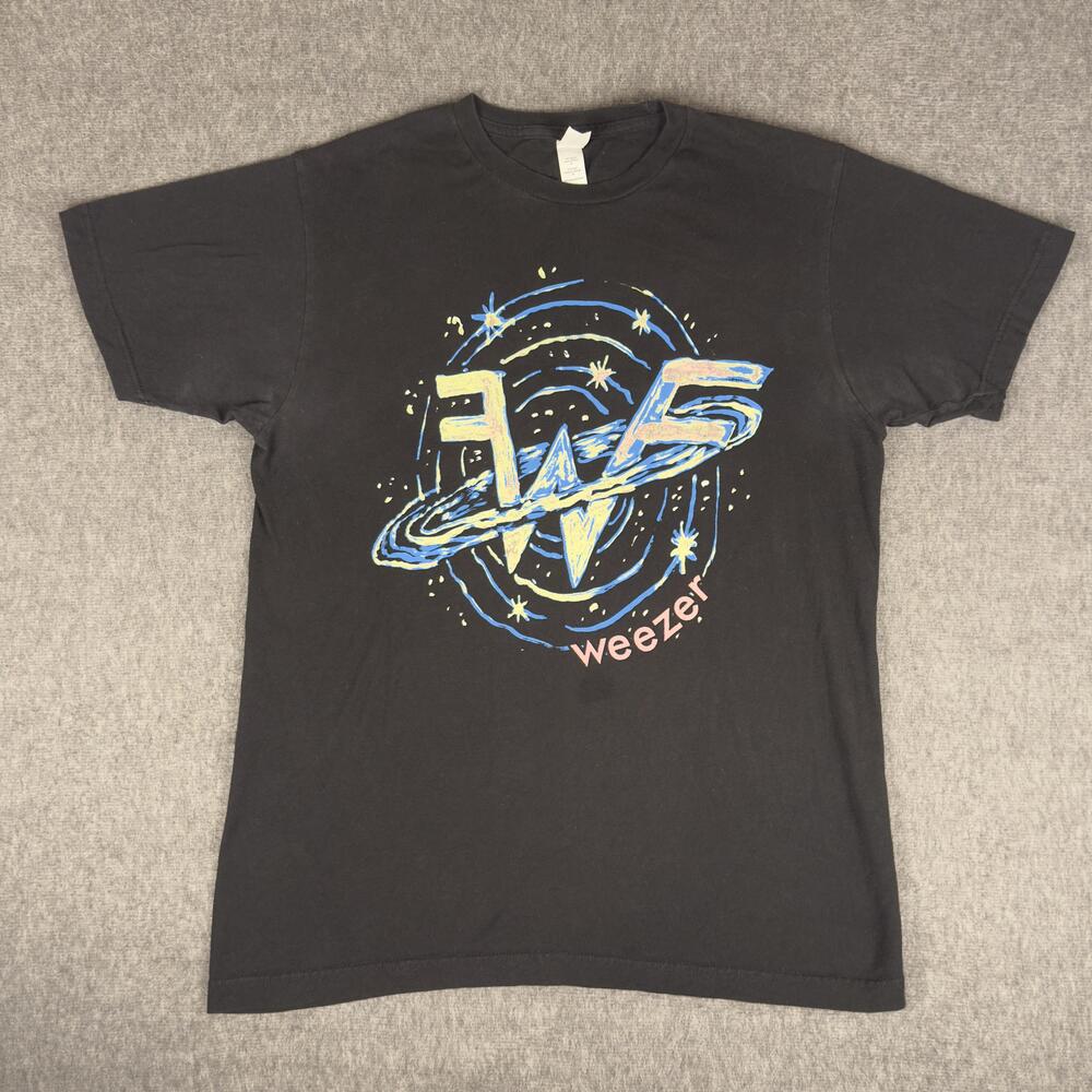 Weezer Shirt Mens Medium Black Voyage To The Blue Planet Double Sided Tee